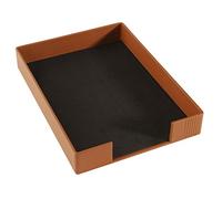 Tavolo e Panche e scrivania di accessori in pelle Cestino per corrispondenza terracotta