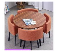 Tavolo e sedia dal design moderno tavolo rotondo in marmo stile semplice per casa balcone soggiorno camera da letto ufficio reception scrivania e sedia set 1 tavolo e 4 C (A)