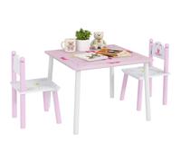 Tavolo e sedie per bambini Aiyaplay per bambini 2-5 anni rosa e bianco