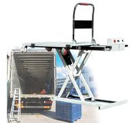 Tavolo elevatore elettrico a forbice - Carrello elevatore idraulico altezza 102 cm resistente sicuro per lo scarico di magazzini Manipolazione materiale portatile Uso industriale