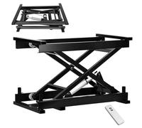 Tavolo elevatore elettrico a forbice, piattaforma di sollevamento idraulica a doppia forbice, ideale per ambienti di lavoro industriali e per l'uso quotidiano in ambito domestico.