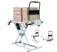 Tavolo elevatore idraulico a forbice, singola piattaforma elettrica con ruote, capacità 300 kg, per una movimentazione efficiente dei materiali e un'organizzazione dello spazio di lavoro