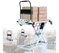 Tavolo elevatore idraulico elettrico con 4 ruote per una movimentazione e un trasporto efficiente dei materiali, banco da lavoro portatile e resistente regolabile in altezza per magazzini, garage e