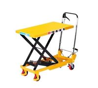 Tavolo elevatore idraulico resistente, capacità di carico 150 kg, design manuale a forbice per magazzino e officina, soluzione robusta per la movimentazione dei materiali