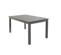 Tavolo estensibile 150/210 cm da esterno con struttura in alluminio e piano effetto doghe Eracle