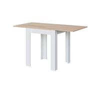 Tavolo estensibile a libro 67x67/67x135-h79 rovere canadian/bianco artik