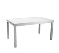Tavolo estensibile Alluminio Bianco 150/210x90 cm ESTERNO VERANDA GIARDINO
