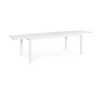 Tavolo esterno in alluminio Bianco Allungabile 200-300X100 cm 12 Posti YES