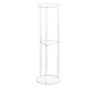 Tavolo fine acrilico - Tavolino rotondo chiaro a 3 livelli | Nightstand moderno per piccoli spazi nel soggiorno, camera da | Design elegante 24 x 8 x 8 pollici, tavolo d'accento