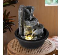 / Tavolo Fontana da Interni Cascata LED a Getto Decorazione Ornamentale D 16 CM [EEK: Non valutato]
