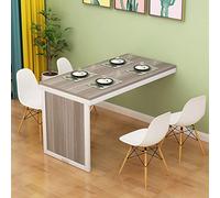 Tavolo galleggiante da parete in legno massello, con barra convertibile, multifunzione, per cucina, tavolo da pranzo per banco da lavoro e studio, include accessori, bianco (100 x 50 x 75 cm)