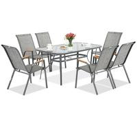 Tavolo Garden Point Modena/Bitonto grigio per 6 persone