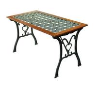 TAVOLO GHISA RATTAN ARC CM.119x62xH65 TAVOLI ARREDO GIARDINO