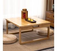 Tavolo Giapponese Basso Pieghevole Tatami, Tavolo Da Tè Quadrato Giapponese, Tavolino Portatile, Lavorazione Artigianale A Mortasa, Design A Scatto, Per Finestra A Bovindo(A,80cm)