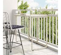 Tavolo Giardino Pieghevole Grigio Chiaro 90x51x75 cm Polyrattan, Foldable Outdoor Table for Patio Balcony Garden, Lightweight Durable Rattan Furniture with Easy Assembly, Weather-Resistant Design