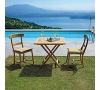 Tavolo da giardino quadrato Vulcano in Teak