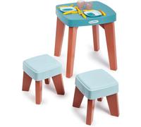 Tavolo Gioco per Bambini con 2 Sgabelli e Set da Tavola Ecoiffier 1-3 Anni
