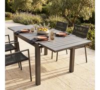 Magazzini Cosma Tavolo Hawaii Alluminio Taupe ALLUNGABILE 90/180X90X75H