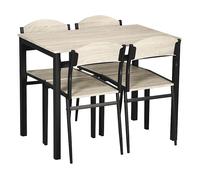 TAVOLO HOMCOM Da Pranzo Con 4 Sedie IT835-087V00BK