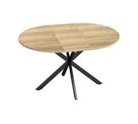 TAVOLO HOMCOM IT83A-390V80ND - MDF e acciaio, 135x100x75cm, Estensibile con gambe a X