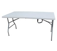 Tavolo in Acciaio e Hdpe Pieghevole 183 x 76XH74 Cm i Giardini del Re