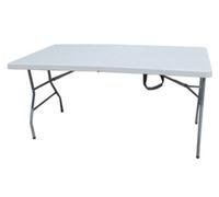 TAVOLO IN ACCIAIO E HDPE PIEGHEVOLE RICHIUDIBILE A VALIGETTA 183X76XH74 CM