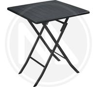 TAVOLO DA ESTERNO PIEGHEVOLE RICHIUDIBILE 62 x 62 x h. 73 cm EFFETTO LEGNO NERO