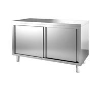 Tavolo in Acciaio Inox Aisi 304 cm 150x70x85/90h Armadiato Cucina Professionale
