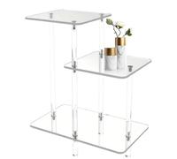 Tavolo in acrilico trasparente - Tavolino da caffè moderno ed elegante per soggiorno, camera da letto o scrivania, design minimalistico, versatile e facile da pulire, comodino o divano in PL