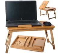Tavolo in bambù universale pieghevole per laptop + cassetto