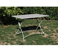 TAVOLO IN FERRO DA GIARDINO RETTANGOLARE 110 X 70 BRISTOL TORTORA