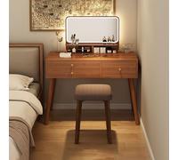 Tavolo in legno con illuminazione a LED e sgabello imbottito, per camera da letto e bagno, perfetto per donne e ragazze