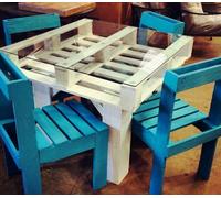 Tavolo in legno con Pallet Bancali EUR EPAL arredamento 80x120