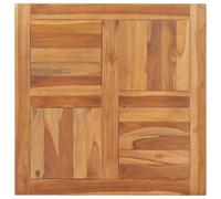 vidaXL Piano del Tavolo in Legno Massello di Teak 70x70x2,5 cm