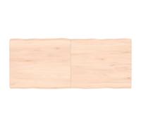 Tavolo in legno massello, 120 x 50 x 26 cm, non trattato, design con bordi vivi, ricambio per tavolo da cucina, piano di lavoro, durevole ed elegante