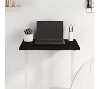 Tavolo in legno massello di rovere trattato marrone scuro, 60 x 50 x 2 cm, elegante e robusto per design moderno