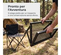 Tavolo in Metallo Pieghevole a Rete per Esterni, per terrazza - per viaggio