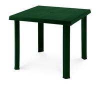 Tavolo quadrato in plastica da Giardino 80x80 H72cm gambe smontabili BIANCO