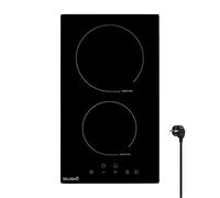 Tavolo Induzione BELDEKO (vetro nero, 2 camini - 3300 W - tasti touch)