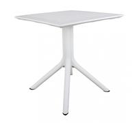 Tavolo Jarvis 80x80x75 h cm in Polipropilene Bianco