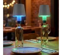 Tavolo Lampada Flaschenlampe RGB LED Regolatore Touch Batteria Grigio 2er Set [EEK: Non valutato]