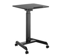Maclean MC-892 Tavolo da Scrivania per laptop Lavorare in piedi e seduti Altezza regolabile max. 113 cm Inclinabile Rotelle Barra antiscivolo (Nero)