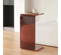 Tavolo Laterale A Forma Di U, Tavolino A Forma Di C Per Divano, Tavolo Per Bevande In Acrilico, Moderno E Semplice Tavolino Basso Da Salotto, Comodino In Acrilico, Tavolino Trasparente(Brown,30*30*65c