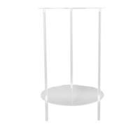 Tavolo laterale acrilico trasparente a 2 livelli top rotondi top piccolo piccolo tavolo da estremità moderno per soggiorno camera da letto materiale acrilico trasparente 50x30x30cm