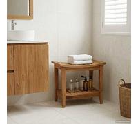vidaXL Tavolino da bagno naturale, 50 x 35 x 45 cm,