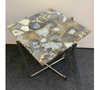 Tavolo Laterale In Agata Fatta A Mano Per Decorare Casa E Giardino