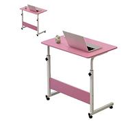 Tavolo Laterale, Tavolo a Fondo C Forma Telaio Metallico Il Comodino Sollevabile per Laptop per Divano Domestico (PINK)