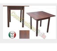 TAVOLO LEGNO 90X90 PIEDI TONDI NOCE RISTORANTE PIZZERIA BAR PUB CASA 5 2024