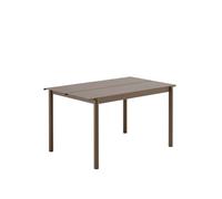 Tavolo Lineare in Acciaio 140x75 cm Taupe