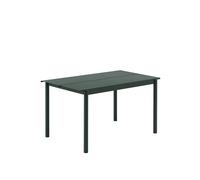 Tavolo Lineare In Acciaio Muuto Verde Scuro 140 X 75 cm